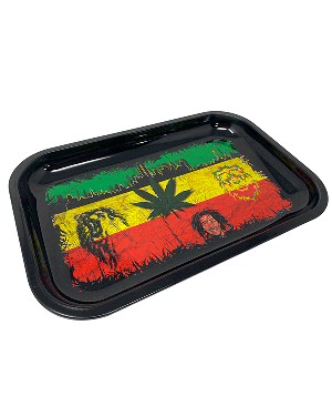 Rasta Jamaica Flag Rolling Tray - Metal