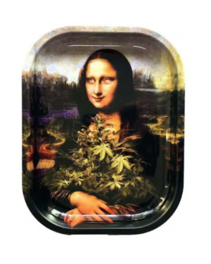 Famous Mona Leaves Rolling Tray - Metal