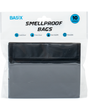 Basix 10-Pack Small Resealable Smell proof Bags 3in X 4in