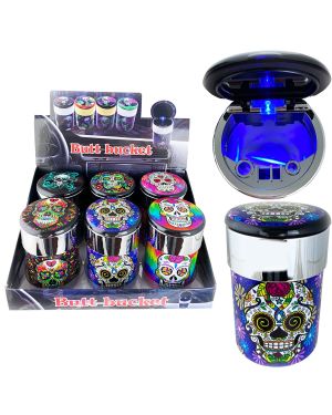 ASHTRAY-LCUP-CSK - Cup Ashtray with LED lights and Candy Skull Design