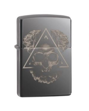 Zippo  Black Ice Triangular Skull Design