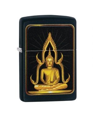 Zippo  Black Matte Buddha