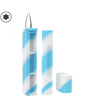 WHITE RHINO | DAB OUT CONTAINER WITH QUARTZ STRAW GLOW IN THE DARK