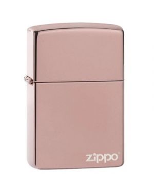 Zippo  Classic High Polish Rose Gold Zippo  Logo