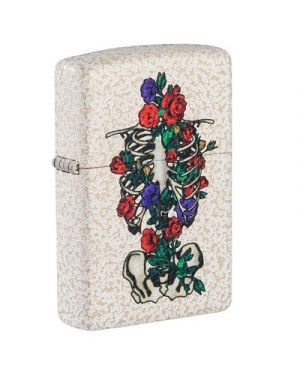 Zippo  Floral Skeleton Design