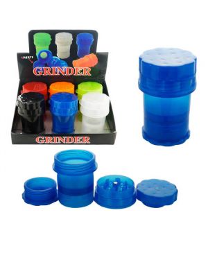 GR151 - Plastic Grinder with Large Storage Chamber in Assorted Colors