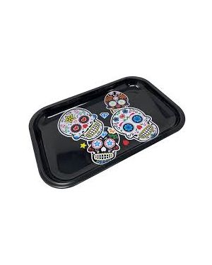 Four Skull Rolling Tray - Metal