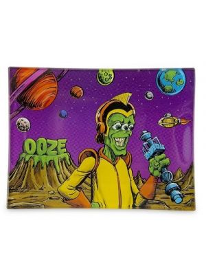 OOZE ROLLING TRAY - SHATTER RESISTANT GLASS - INVASION