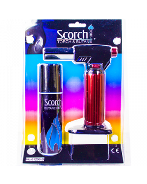 Scorch Torch Red + 100ml Butane Torch Set