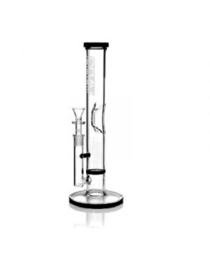 Grav Medium Straight Base with Disc Water Pipe