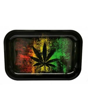 Rasta Vertical Flag  Rolling Tray - Metal