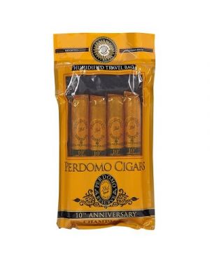 Perdomo 4-Pack Humidified Bag - 10th Anniversary Champagne